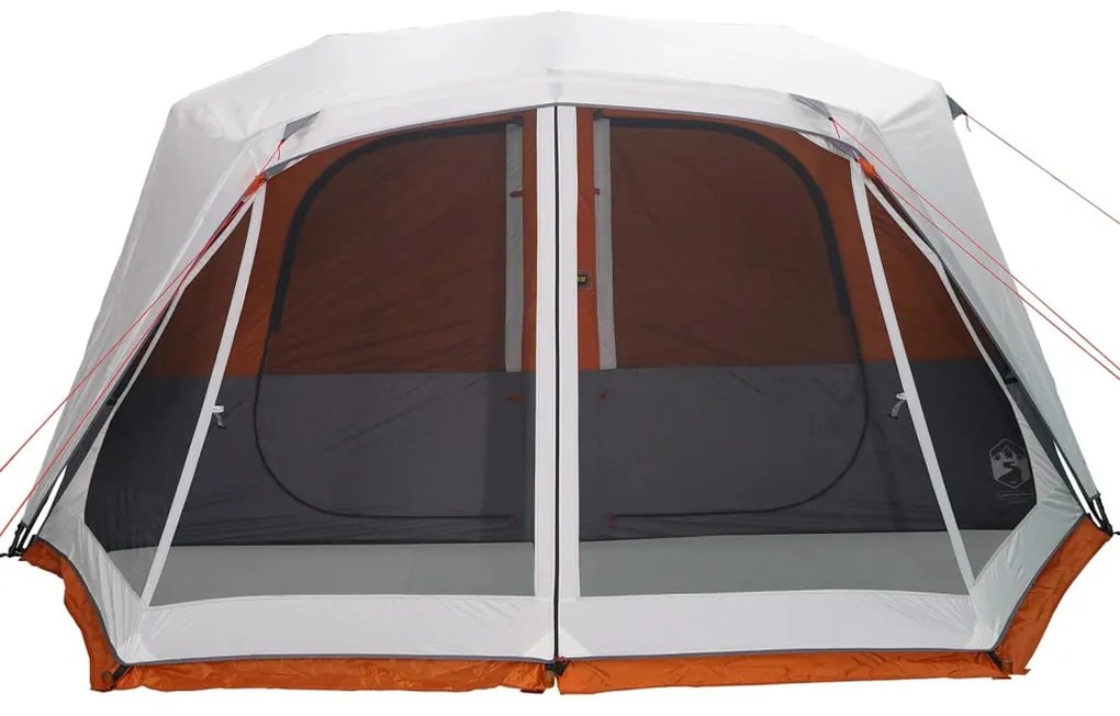 Tenda familiar LED 10 p. libertação rápida cinza-claro/laranja