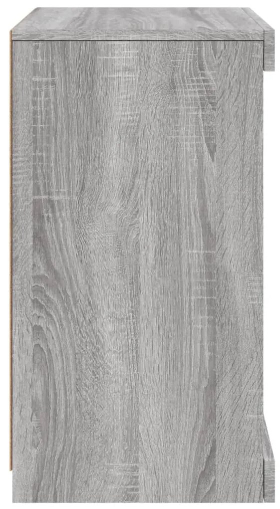Aparador com luzes LED 41x37x67 cm cinzento sonoma