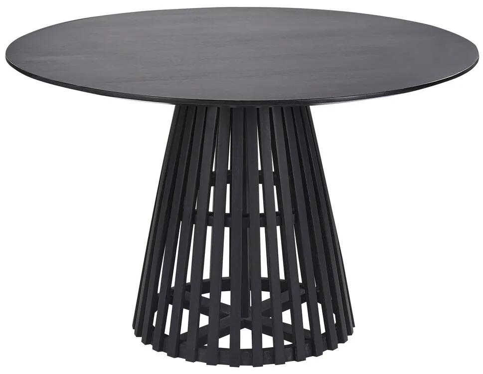 Mesa de jantar redonda em madeira de acácia preta ⌀ 120 MESILLA Beliani