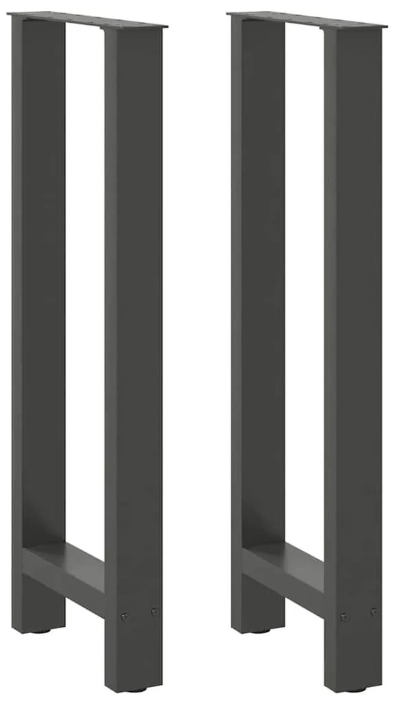 vidaXL Pés para mesa de bar antracite 2 peças 50x(100-101) cm aço