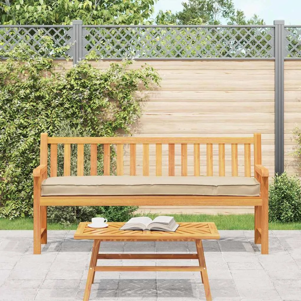Almofadas para Banco 2 pcs Bege 200x40x8 cm Tecido Oxford
