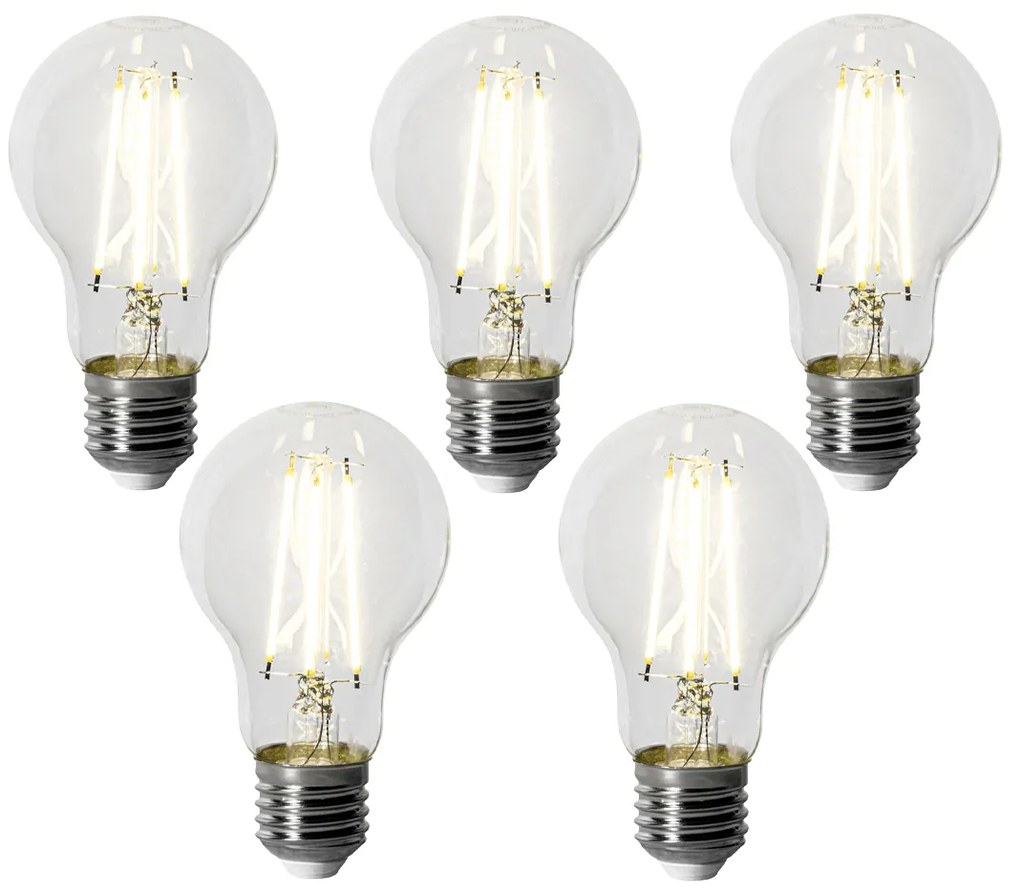 Conjunto de 5 E27 dimbare LED lamp A60 6W 500 lm 4000K
