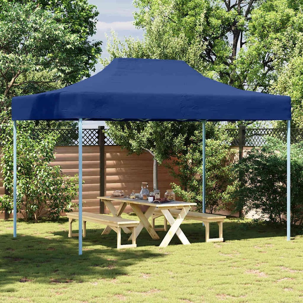 48889 vidaXL Tenda dobrável profissional para festas 3x4 m aço azul
