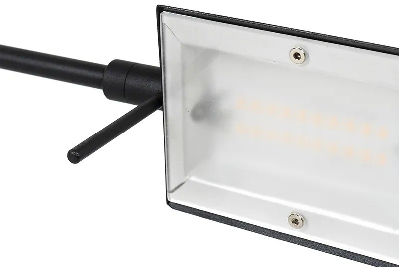 Candeeiro de pé design preto com LED e dimmer tátil - Notia Moderno