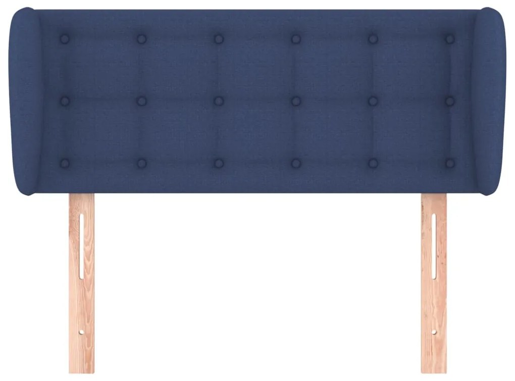 Cabeceira de cama c/ abas tecido 83x23x78/88 cm azul