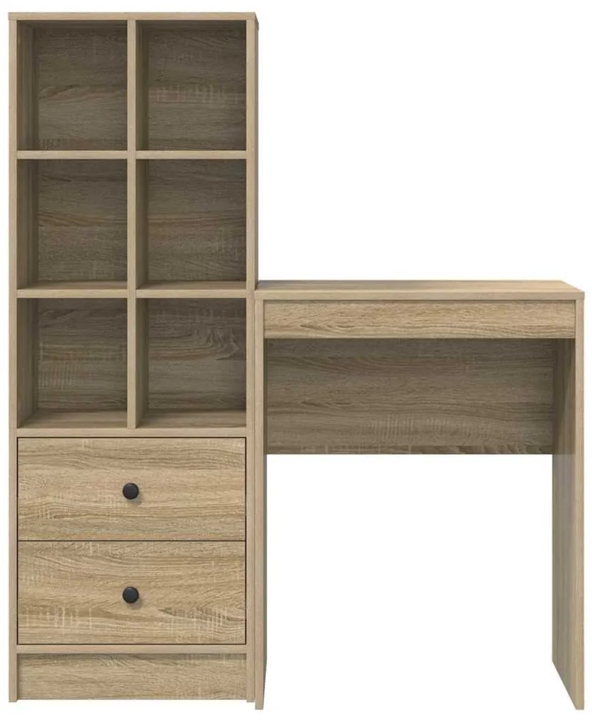 Mesa com armazenamento Carvalho Sonoma Madeira de Engenharia