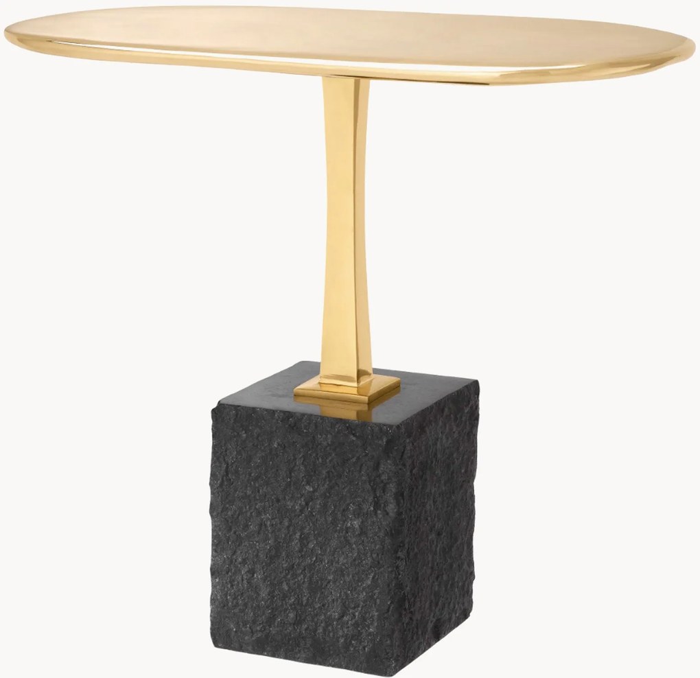 Mesa de apoio oval com base em granito Kayan