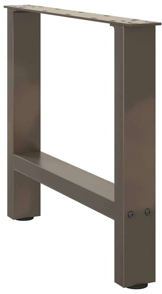 Pés para mesa de centro em aço natural, 2 peças, 50x (42-43) cm, aço