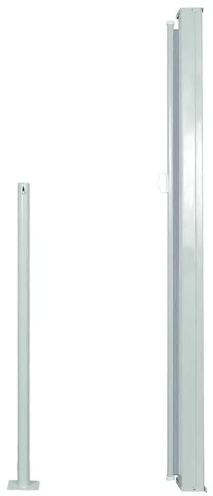 Toldo lateral retrátil 140x300 cm cinzento
