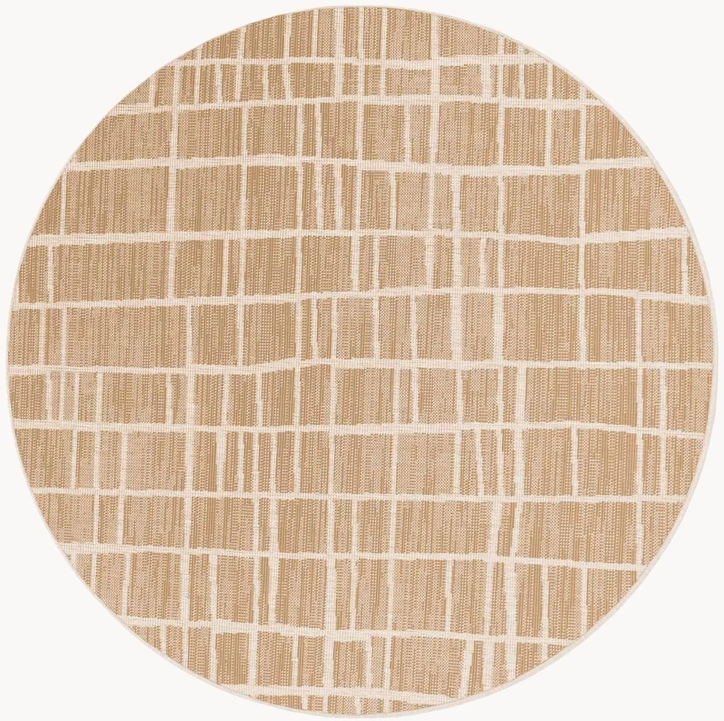 Tapete redondo de pelo curto para interior e exterior Crouch