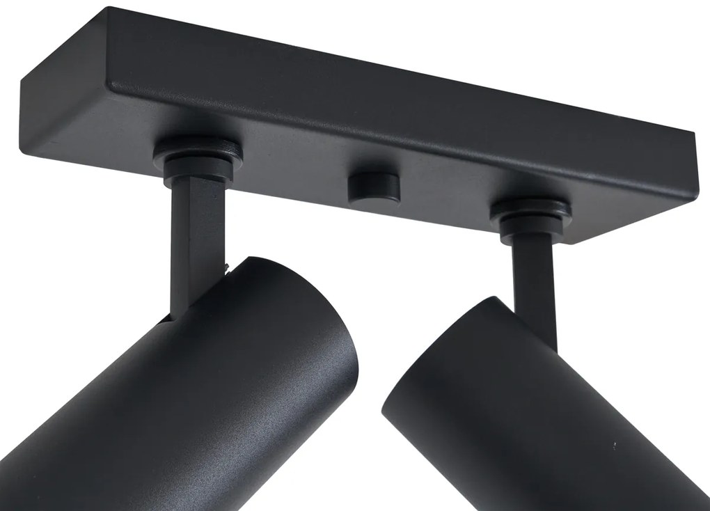 Plafon moderno preto incluindo LED regulável 2 luzes - Tate