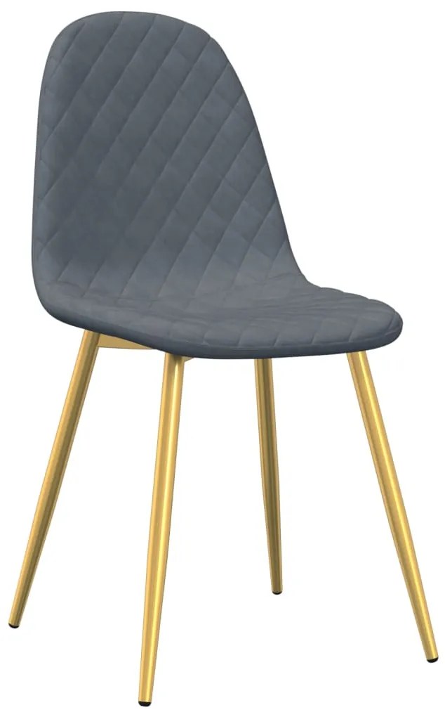 Cadeiras de jantar 4 pcs veludo cinzento-escuro
