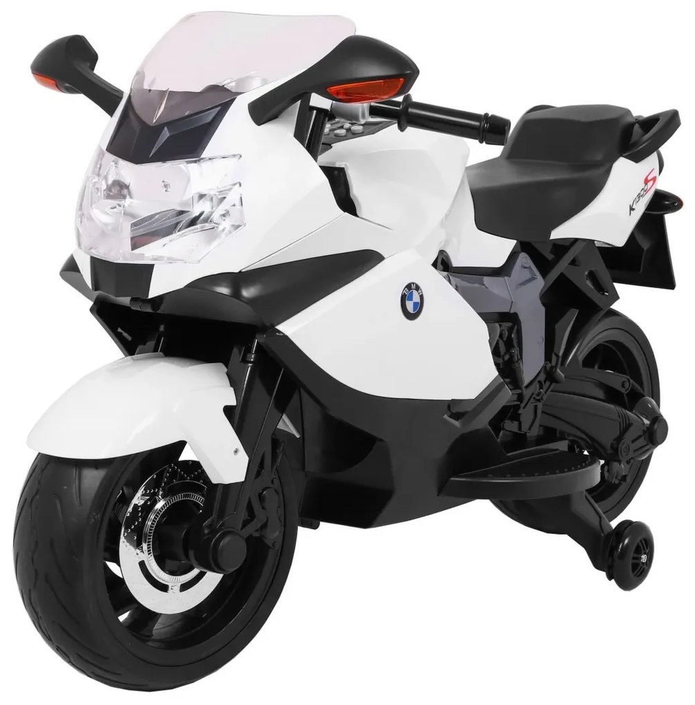 Mota elétrica para Crianças 12V BMW K1300S, Rodas Espuma EVA Branca
