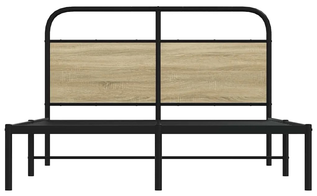 Estrutura cama s/ colchão derivados de madeira carvalho sonoma
