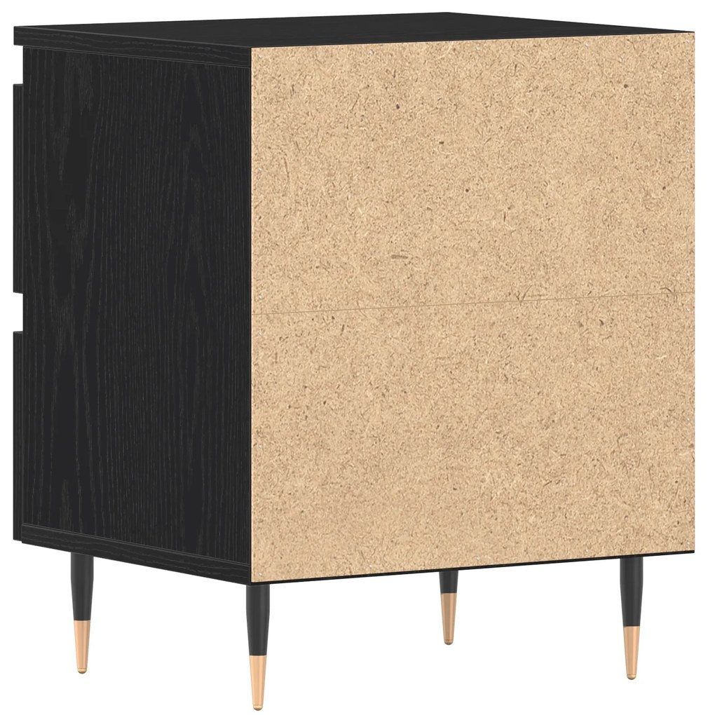 Cabide de Cabeceira vidaXL Preto Carvalho 40x35x50 cm Madeira Engenhar