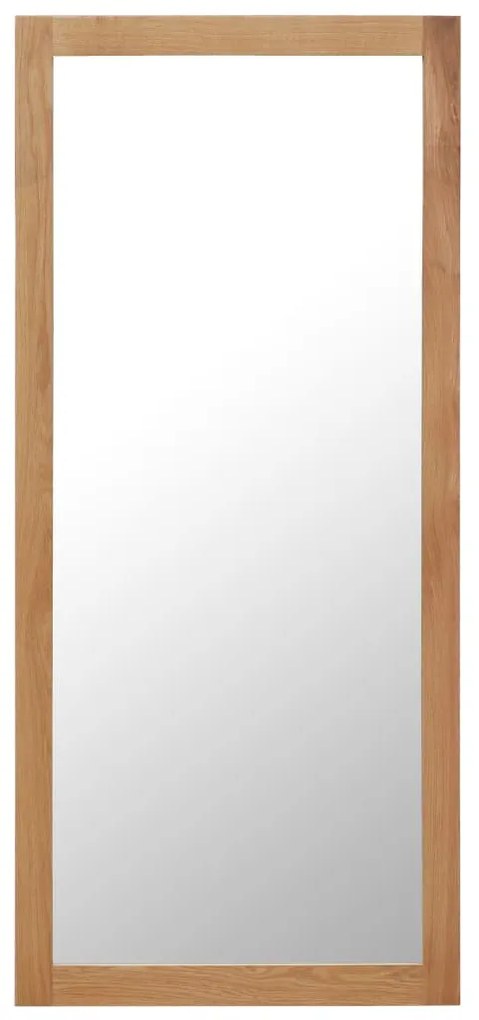 247459 vidaXL Espelho 50x140 cm madeira de carvalho maciça