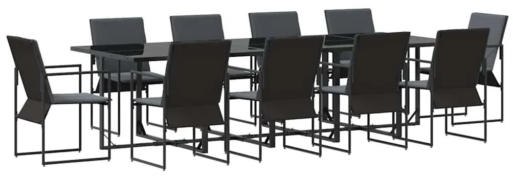 Conjunto de Jantar de Jardim VidaXL com 15 Peças e Almofadas em Aço e