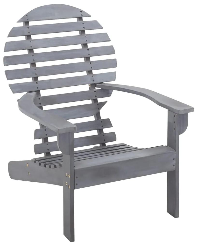 46322 vidaXL Cadeira Adirondack em madeira de acácia maciça cinzento