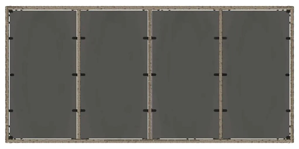 Conjunto de Jantar para Jardim vidaXL 9 Peças Cinza Vime