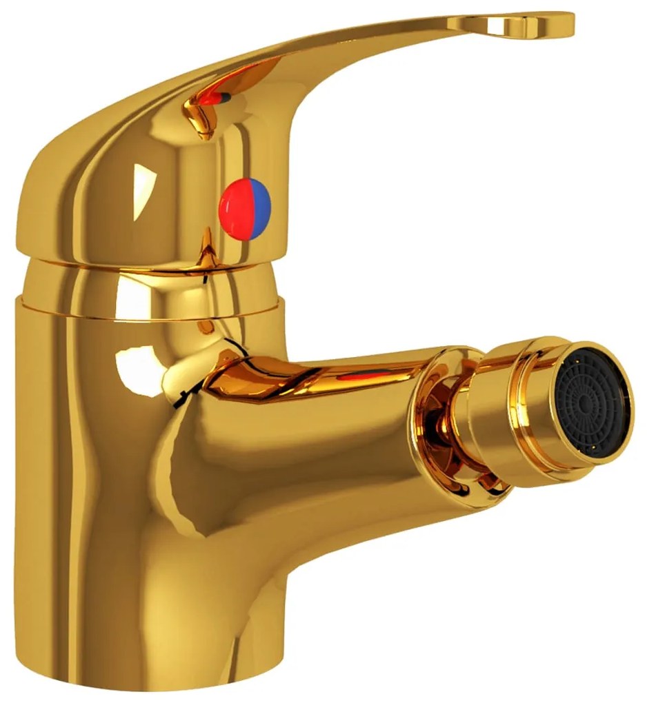 Torneira misturadora para bidé de casa de banho 13x12cm dourado