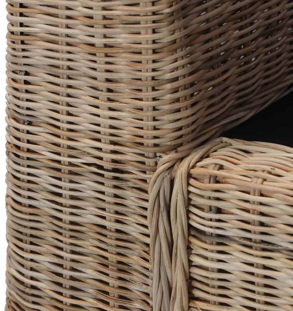 Poltrona com almofadões em vime natural