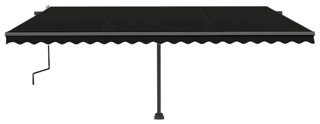 Toldo retrátil manual independente 500x350 cm antracite