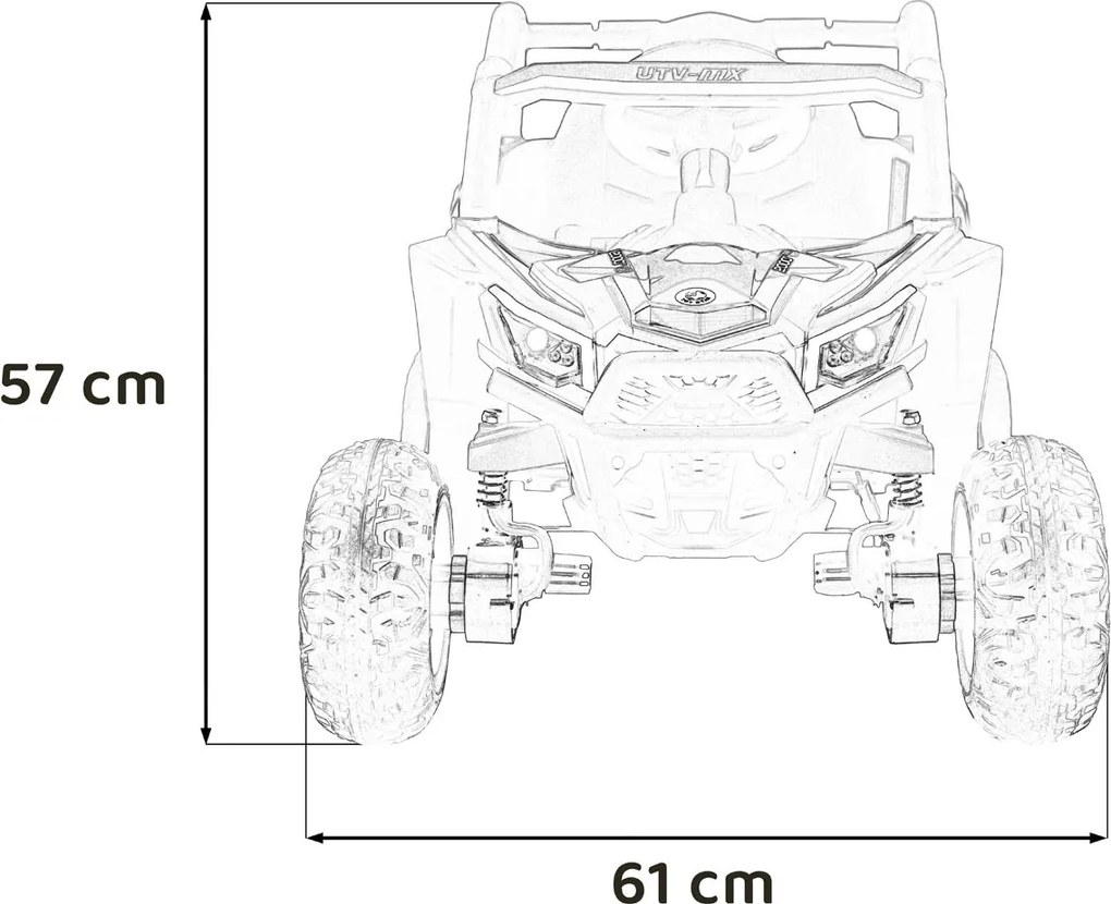 Buggy elétrico para Crianças 12V 4x4 Madman UTV-MX Rodas de espuma EVA Azul