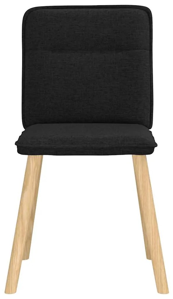 Cadeiras de jantar 6 pcs tecido preto