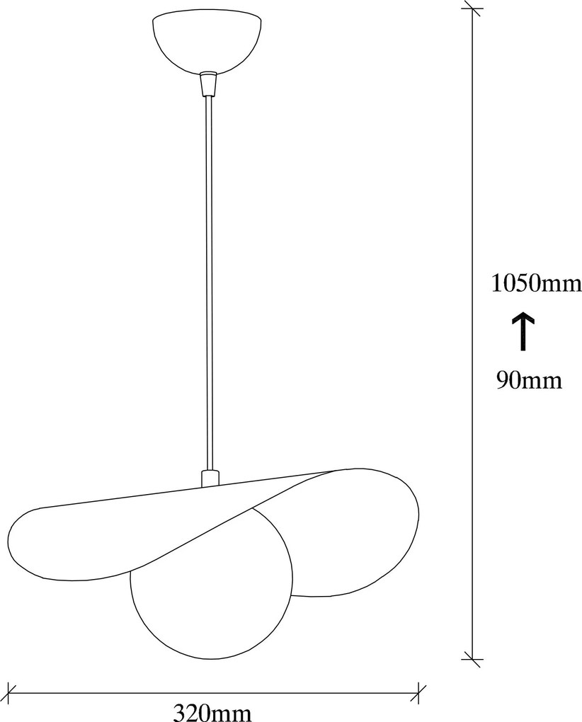 Chandelier Camel 6 – Preto/Branco – 32 x 38 cm