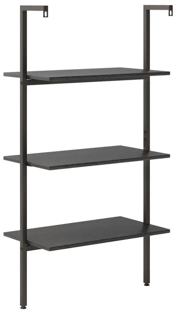 Unidade 3 prateleiras inclinada 64x35x120,5 cm preto