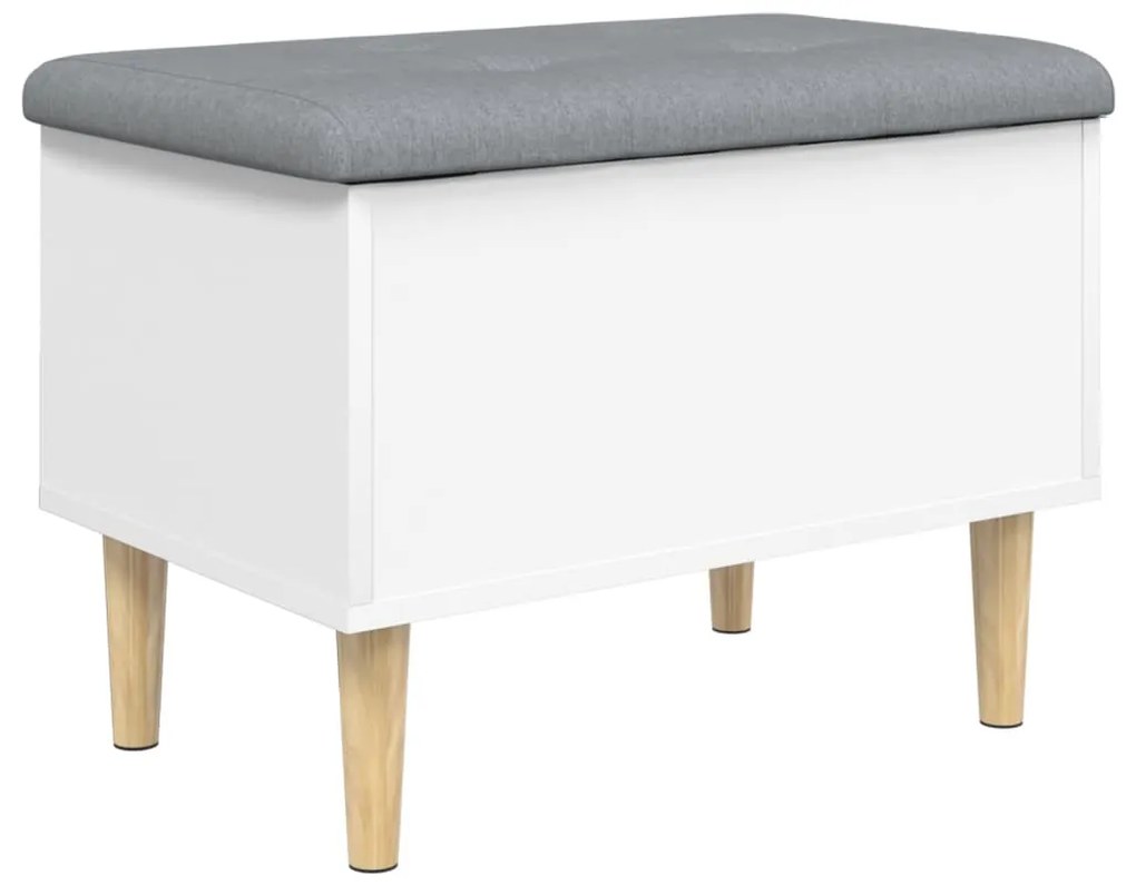 Banco de arrumação 62x42x46 cm derivados de madeira branco