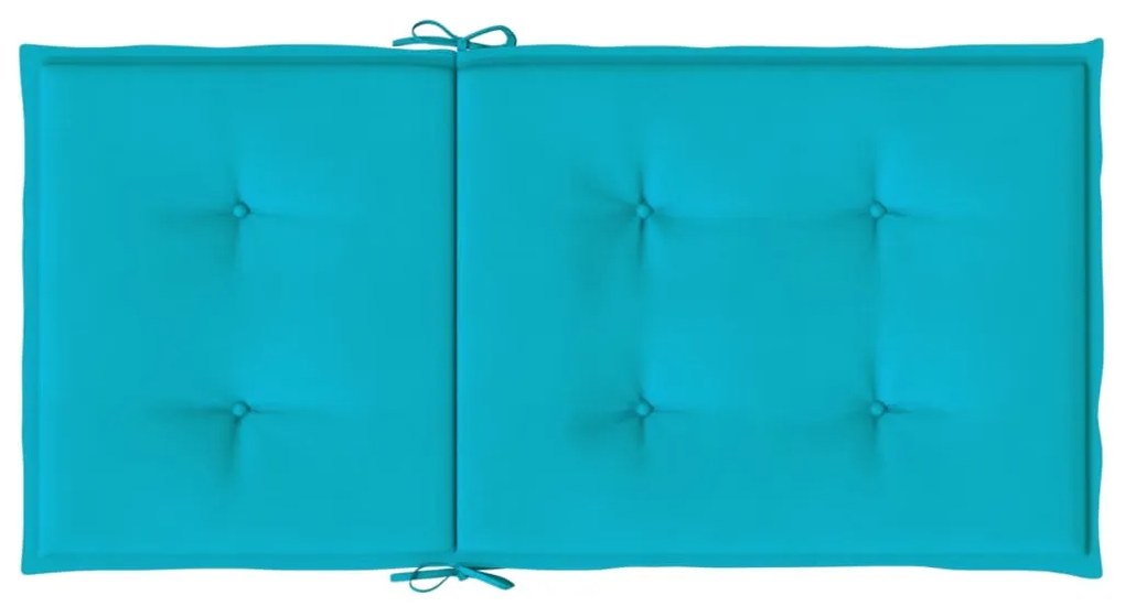 Almofadões p/ cadeira de encosto baixo 2 pcs tecido turquesa