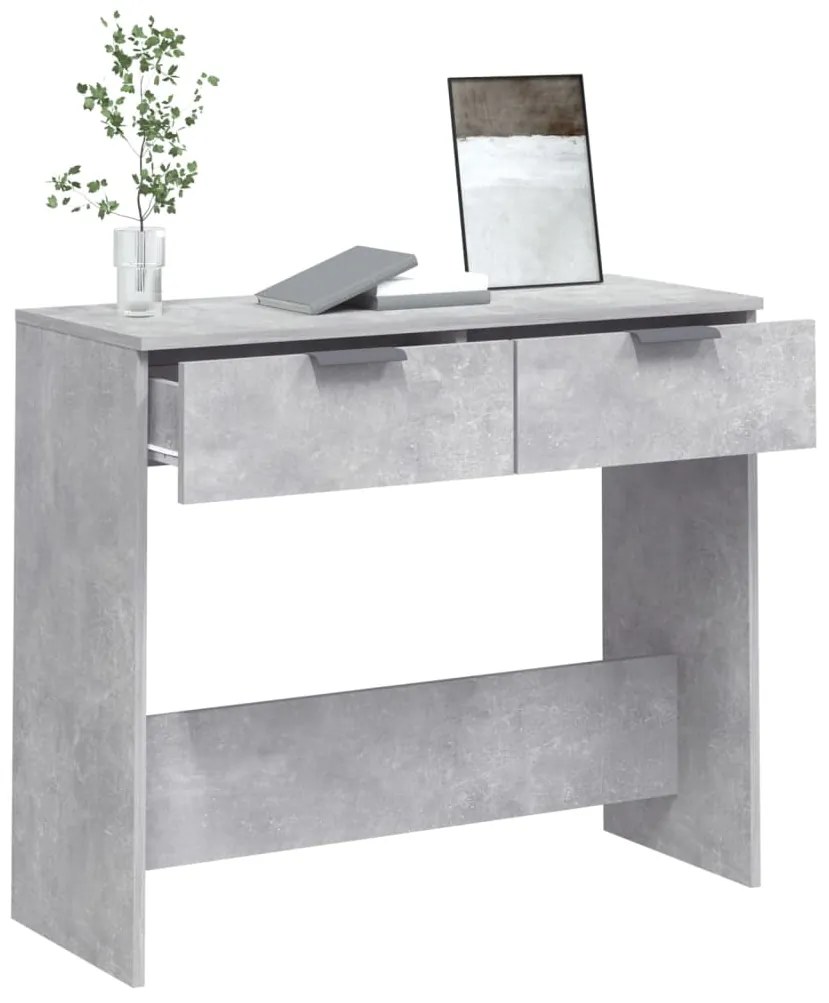 Mesa consola 90x36x75 cm derivados de madeira cinzento-cimento