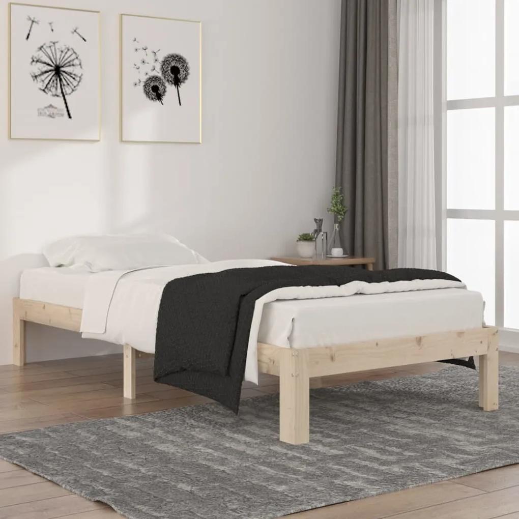 810350 vidaXL Estrutura de cama 90 x 200 cm madeira de pinho maciça