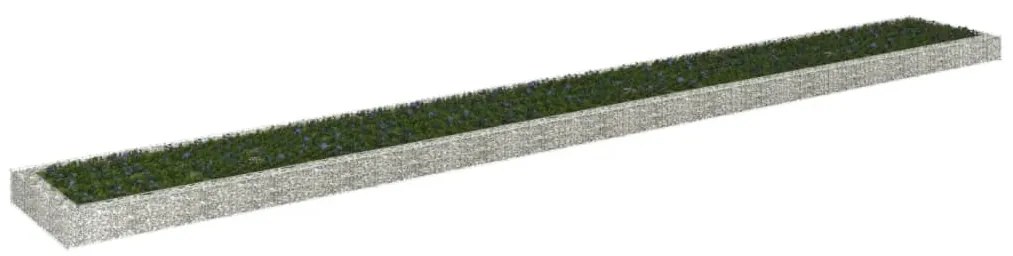 Canteiro elevado/cesto gabião 800x100x20 cm aço galvanizado