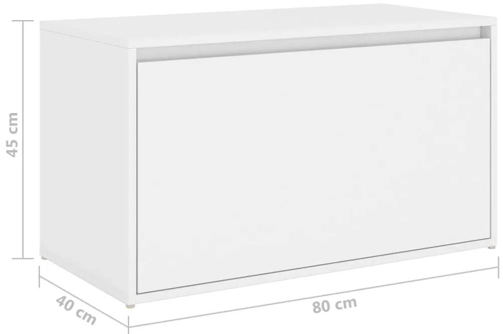 Banco de corredor 80x40x45 cm derivados de madeira branco