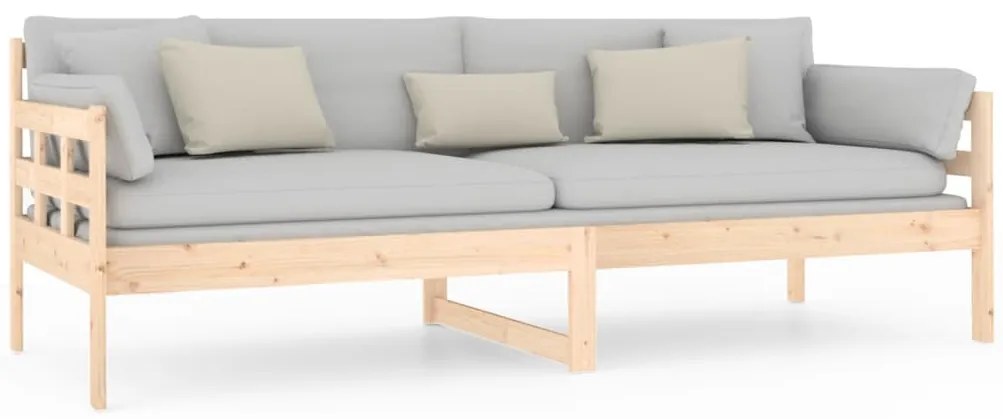 Sofá-cama 80x200 cm madeira de pinho maciça