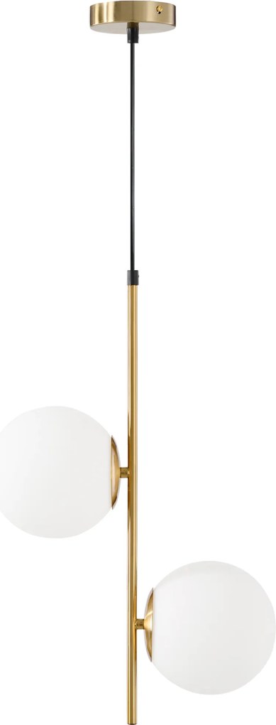 HOMCOM Luminária Pendente Moderna, lustre de dupla cabeça, luz suspensa ajustável para entrada, sala, tom dourado | Aosom Portugal