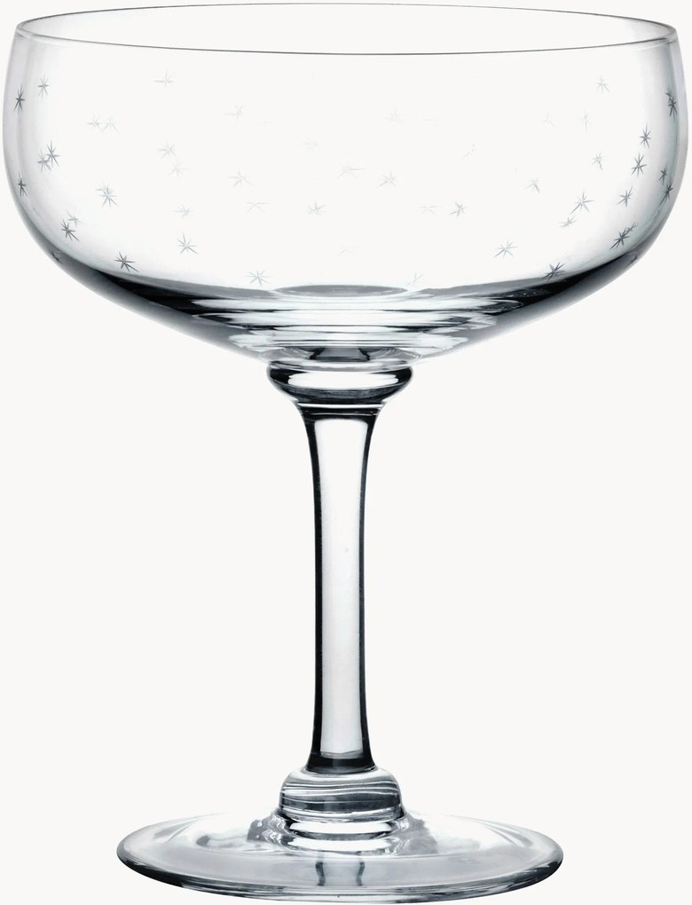 Copos de cocktail em cristal artesanal Stars, conjunto de 2