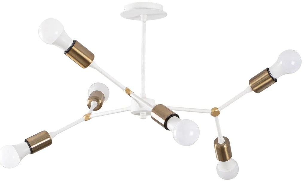 Candeeiro Chandelier Sparrow – Branco – 67 x 67 cm