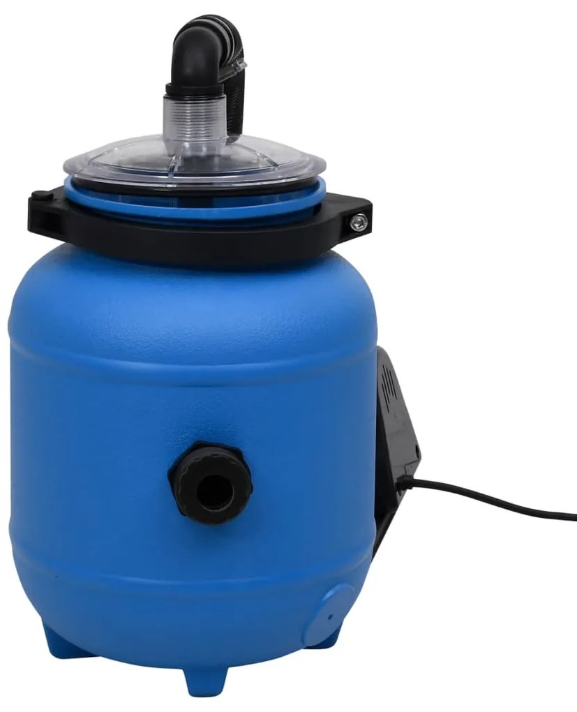 Bomba de filtro para piscina 4 m³/h preto e azul