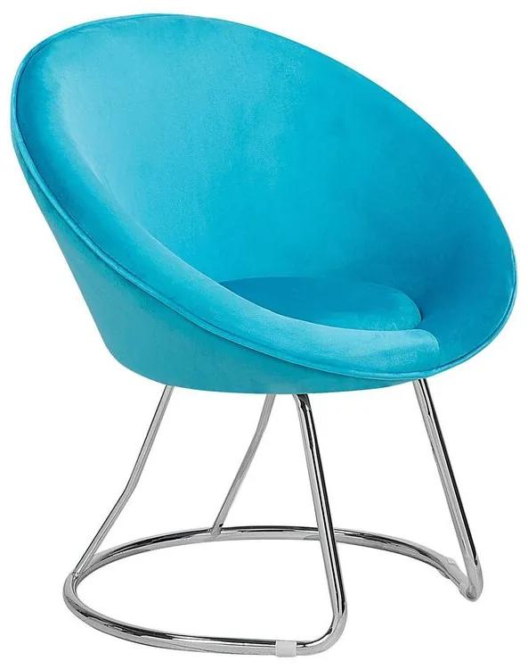 Cadeira em veludo azul turquesa FLOBY Beliani