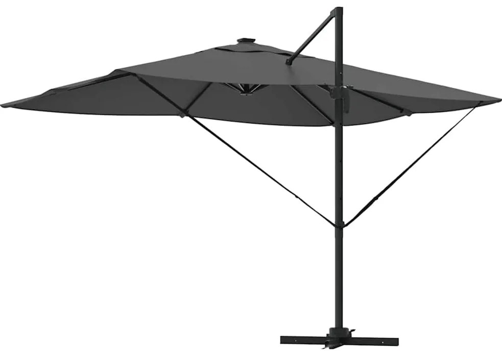 Parasol Cantilever Roma com LEDs Antracite 352x251x265 cm - Estrutura