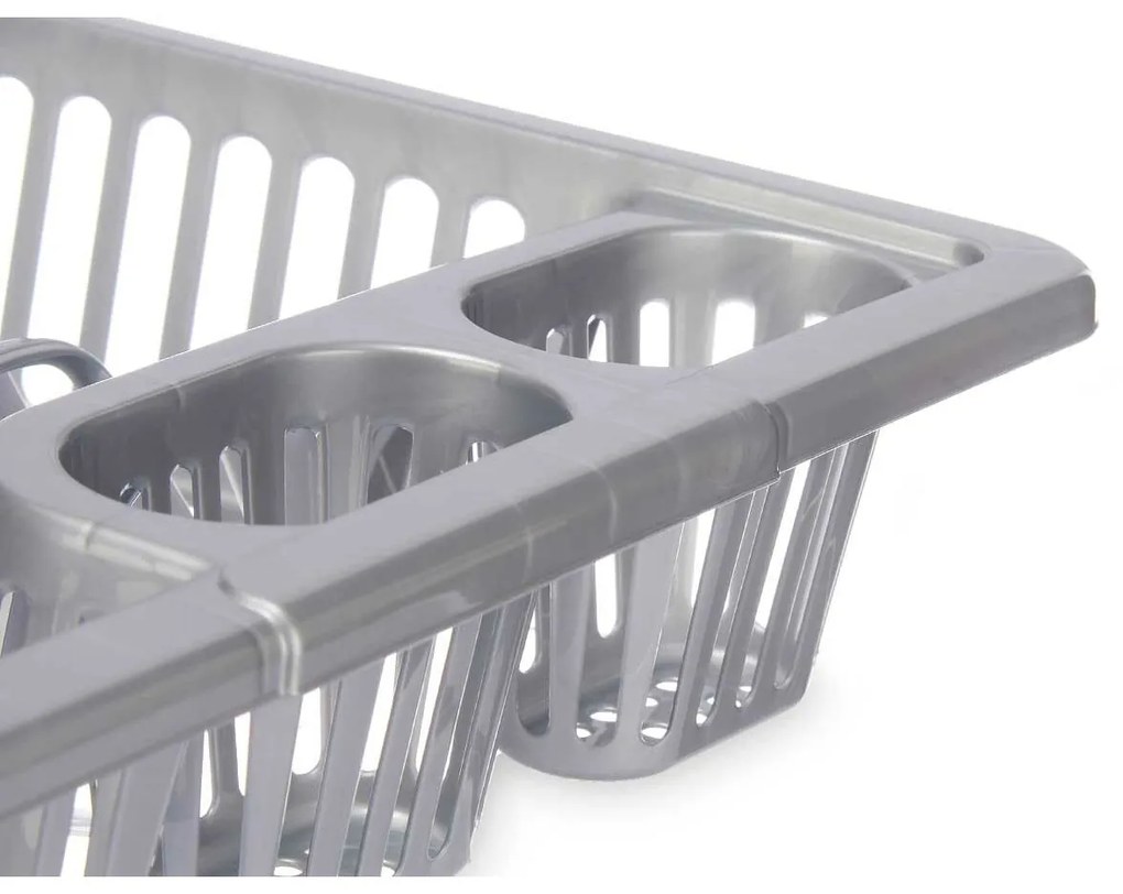 Escorredor de Louça Prateado Plástico 46 x 8 x 36 cm (12 Unidades)