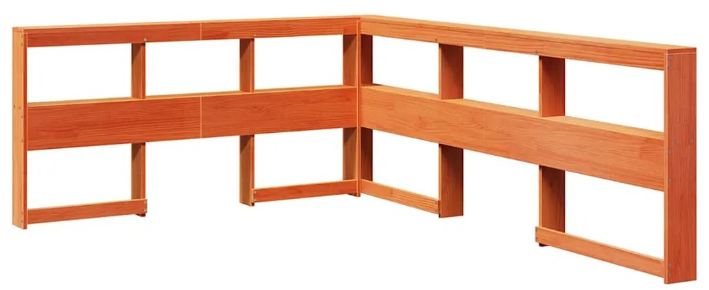 Cama com estante sem colchão 140x190 cm pinho maciço