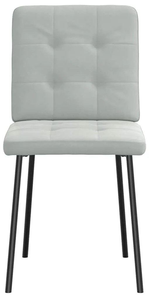 Cadeiras de jantar 2 pcs veludo cinzento-claro