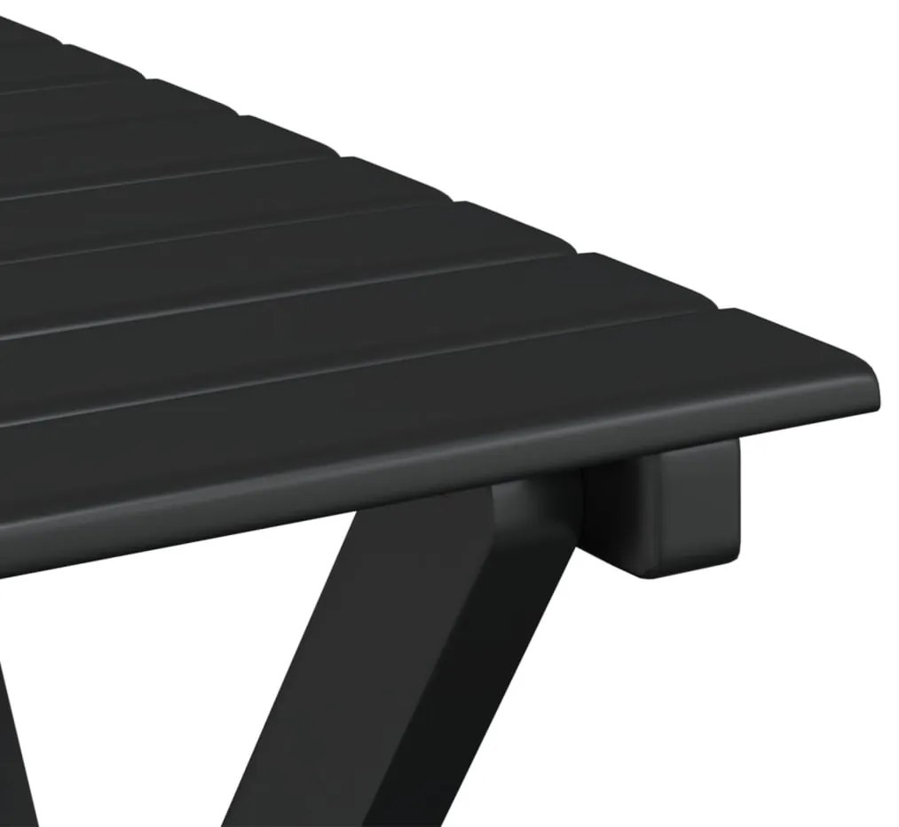 Cadeiras de baloiço 2 pcs c/ mesa dobrável álamo maciço preto