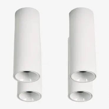 Pack De 4 Apliques De Teto Led De Superfície Redondos Ø5,7 Cm Para Exterior Em Alumínio Luisiana Branco & Branco Frio 4000k & 6 W & 23º - Sklum