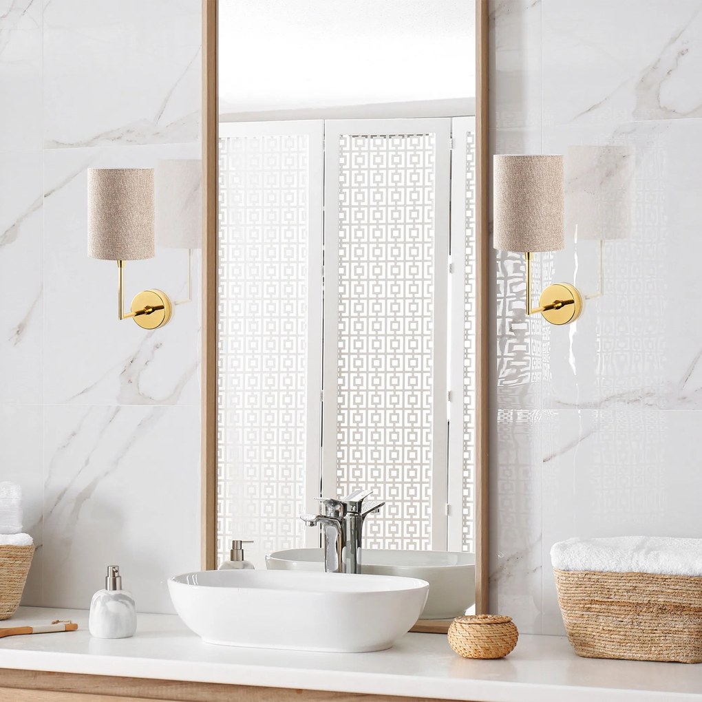 Lâmpada de Parede Modelo 7151 – Dourado – 12 x 21 x 32 cm