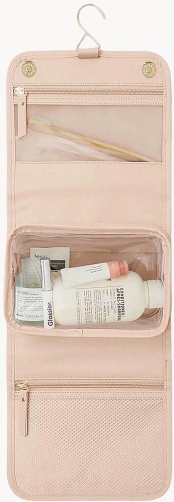 Bolsa de higiene pessoal suspensa rosa blush